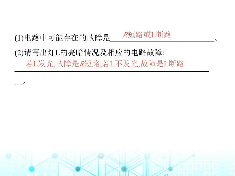 苏科版初中九年级物理专项素养综合练(十三)电路故障分析(二)课件第5页