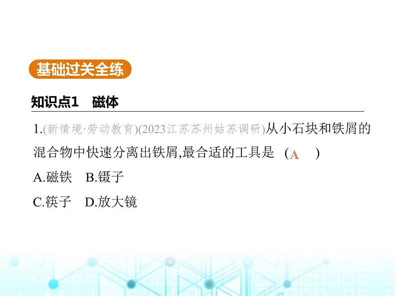 苏科版初中九年级物理第十六章电磁转换一磁体与磁场课件02