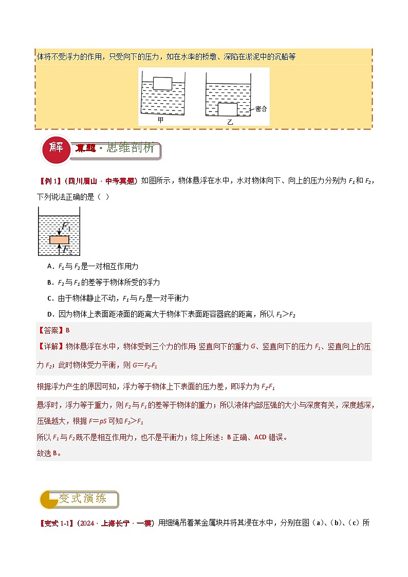 专题06 浮力的简单计算（解析版）2024年中考物理答题技巧与模板构建第2页