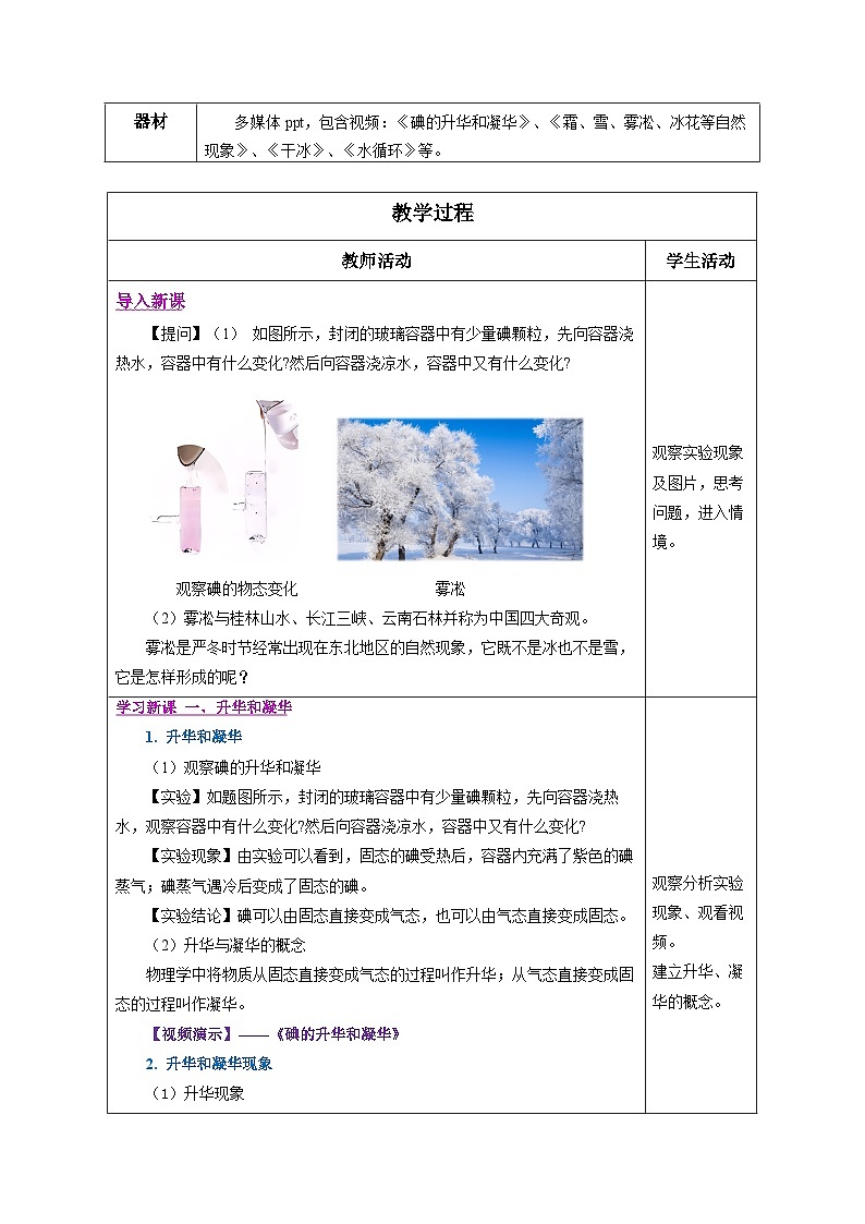 【人教版】八上物理 3.4 升华和凝华（课件+教案+导学案+同步练习+内嵌视频）02
