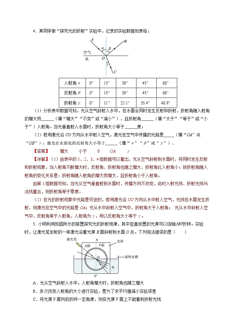 【苏科版】八上物理  3.1 光的折射（课件+练习+内嵌视频）02