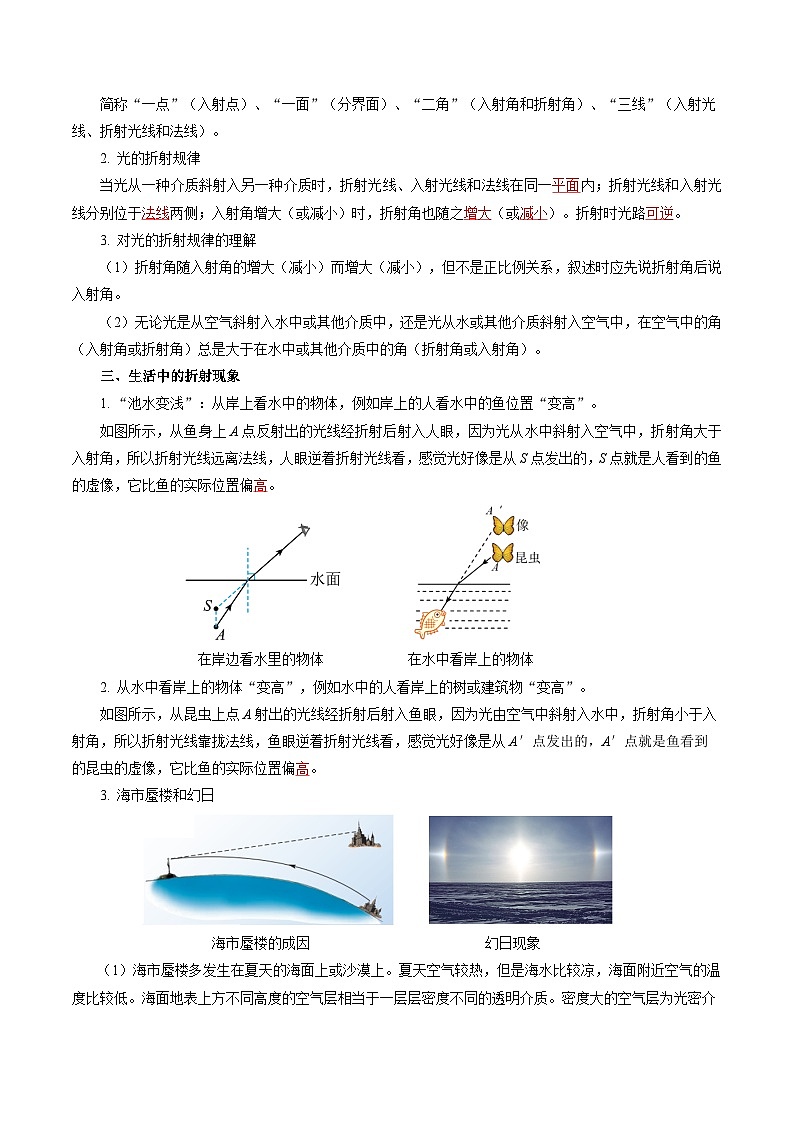 【苏科版】八上物理  第三章 光的折射 透镜  单元复习（课件+内嵌视频+单元检测）02