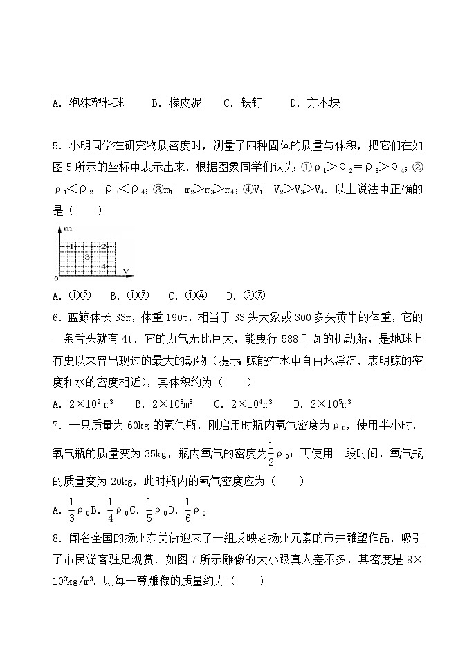 人教版八年级上册第六章《质量与密度》章末复习习题课精品课件+教教学设计+单元测试题（含参考答案）02