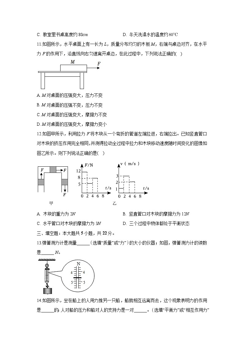 [物理]湖南省长沙市2023-2024学年八年级下学期第一次月考试卷+03