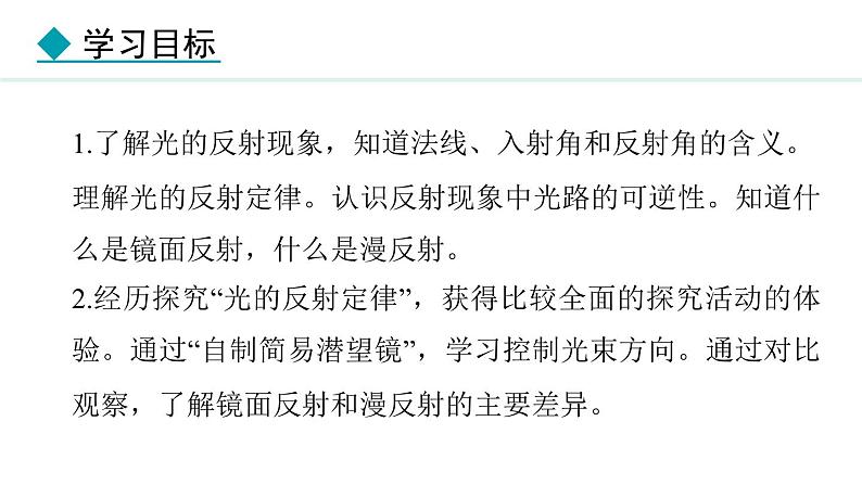 4.2 光的反射定律 课件- 2024-2025学年教科版物理八年级上册第2页