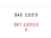 4.8 走进彩色世界 课件- 2024-2025学年教科版物理八年级上册