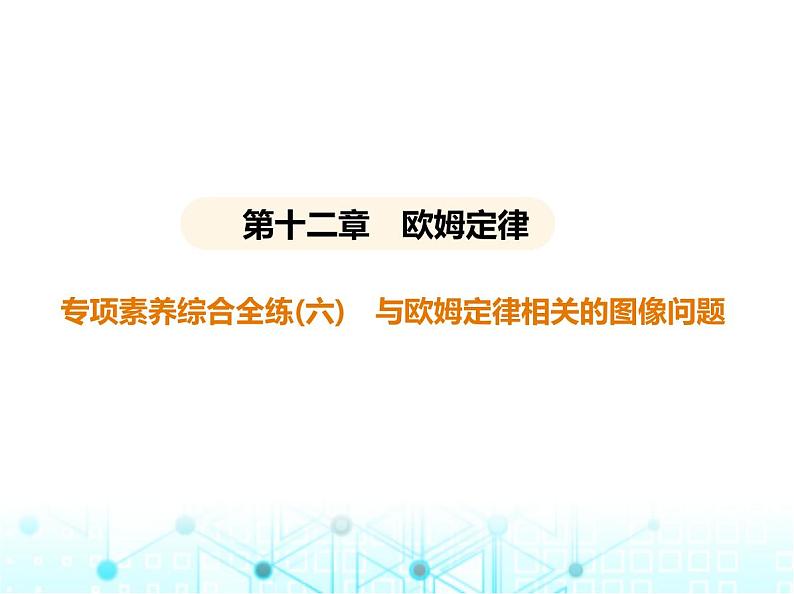 北师大版初中九年级物理专项素养综合练(六)与欧姆定律相关的图像问题课件第1页