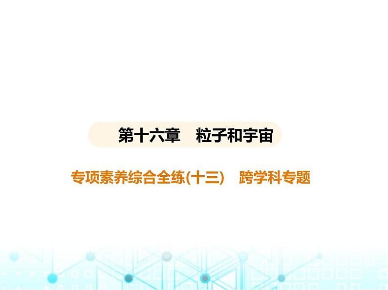 北师大版初中九年级物理专项素养综合练(十三)跨学科专题课件第1页