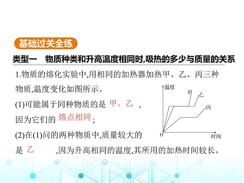 北师大版初中九年级物理第十章机械能、内能及其转化重点实验综合全练(一)探究物质的吸热能力课件02