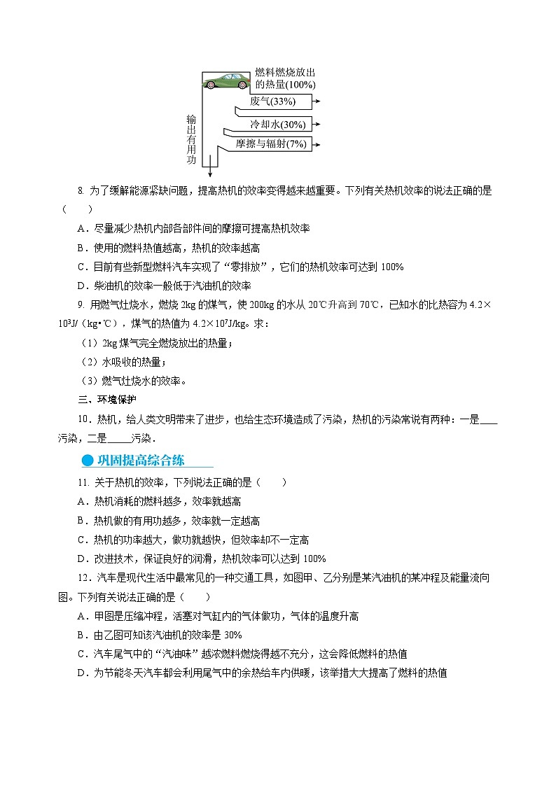 【沪科版】九年级物理  13.4 热机效率和环境保护（课件+练习+内嵌视频）02