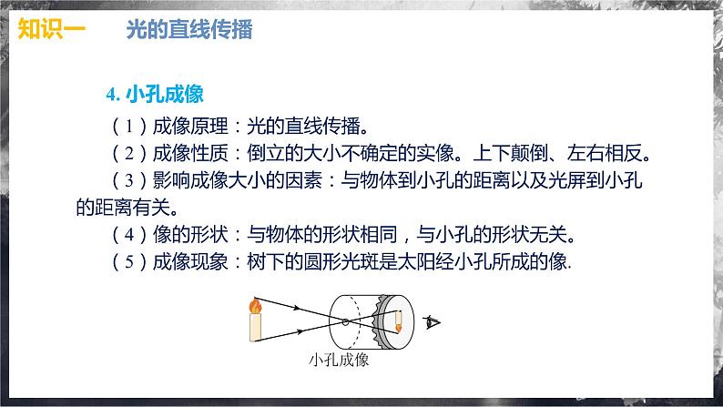 【人教版】八上物理 第四章 光现象  单元复习（课件+单元测试）08