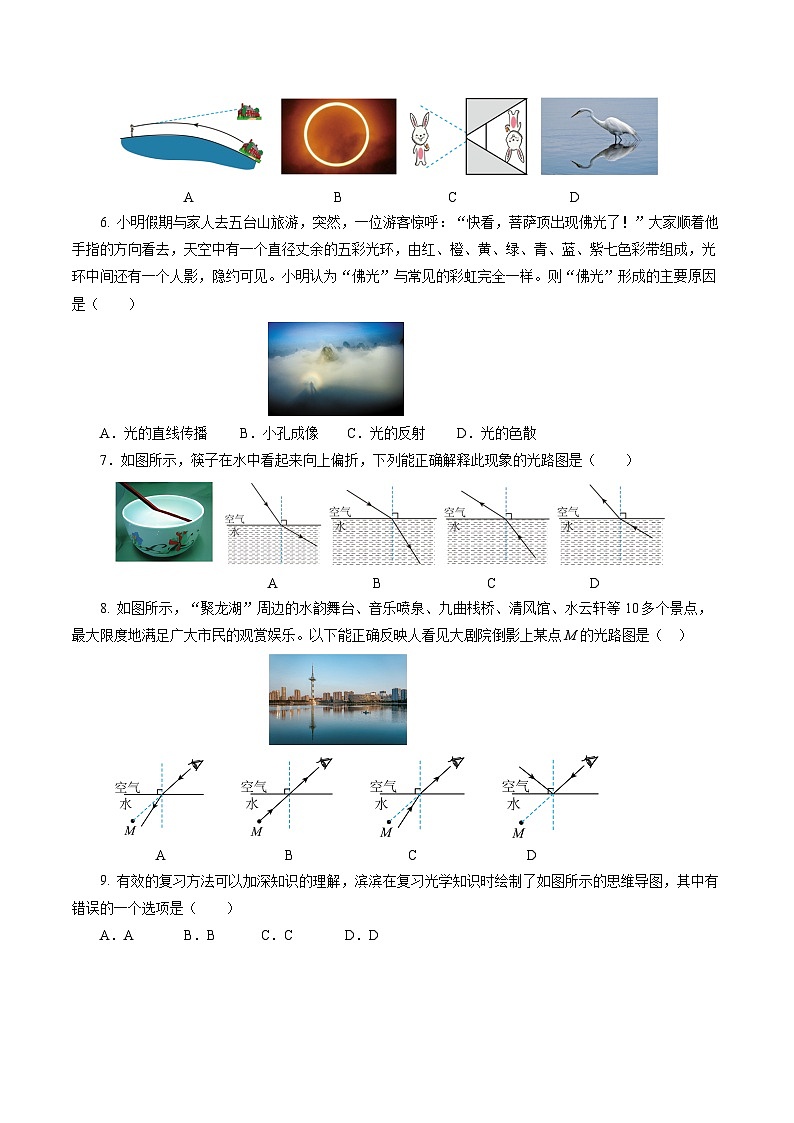 【人教版】八上物理 第四章 光现象  单元复习（课件+单元测试）02