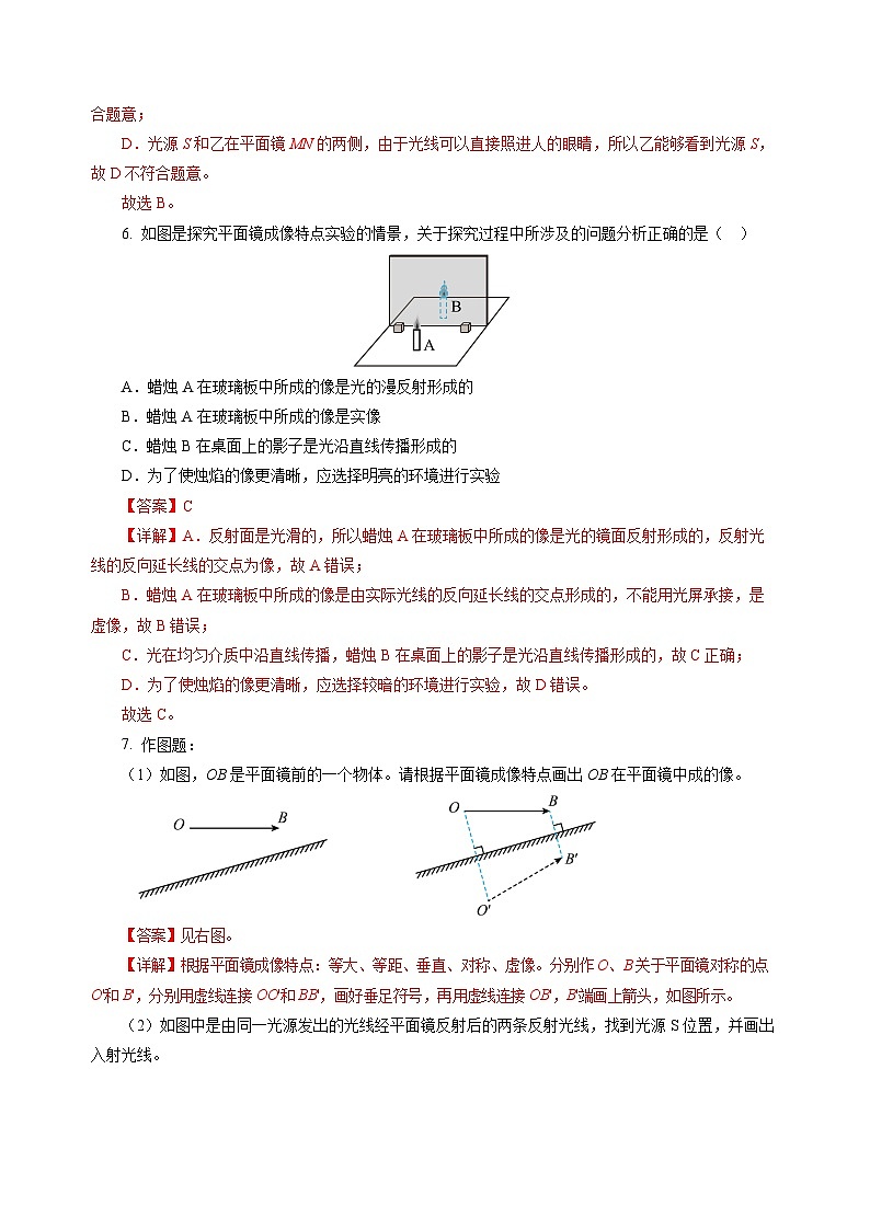 【沪科版】八年级物理  3.2 探究：平面镜成像的特点（课件+练习+内嵌视频）03