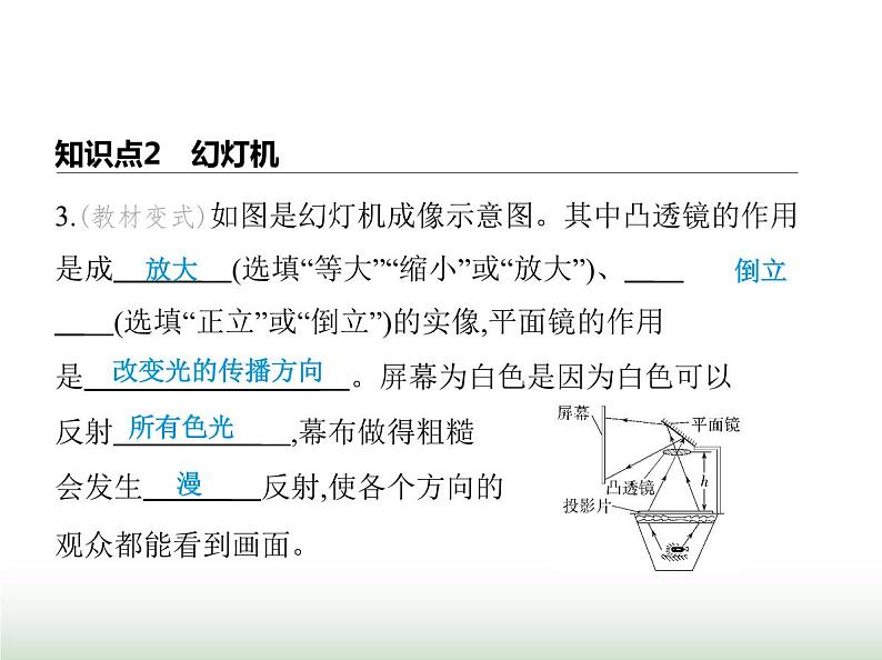 鲁科版八年级物理上册第3章光现象第5节凸透镜成像的规律第2课时生活中的透镜课件第5页