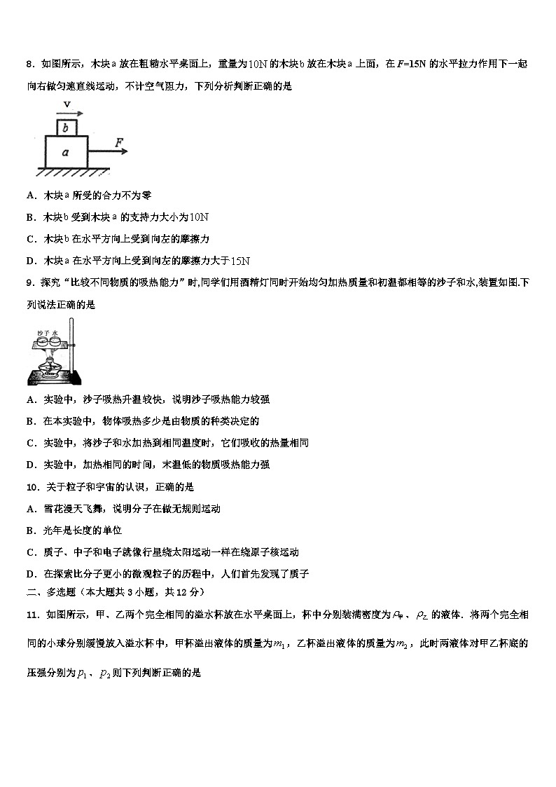 2024年江苏省南京秦淮区五校联考中考物理模拟预测题第3页