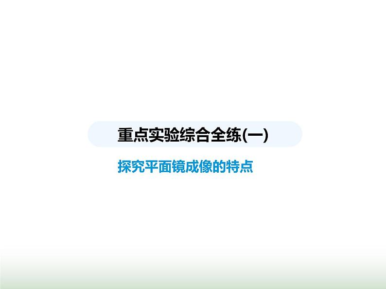 苏科版初中八年级物理上册重点实验综合练(一)探究平面镜成像的特点课件01