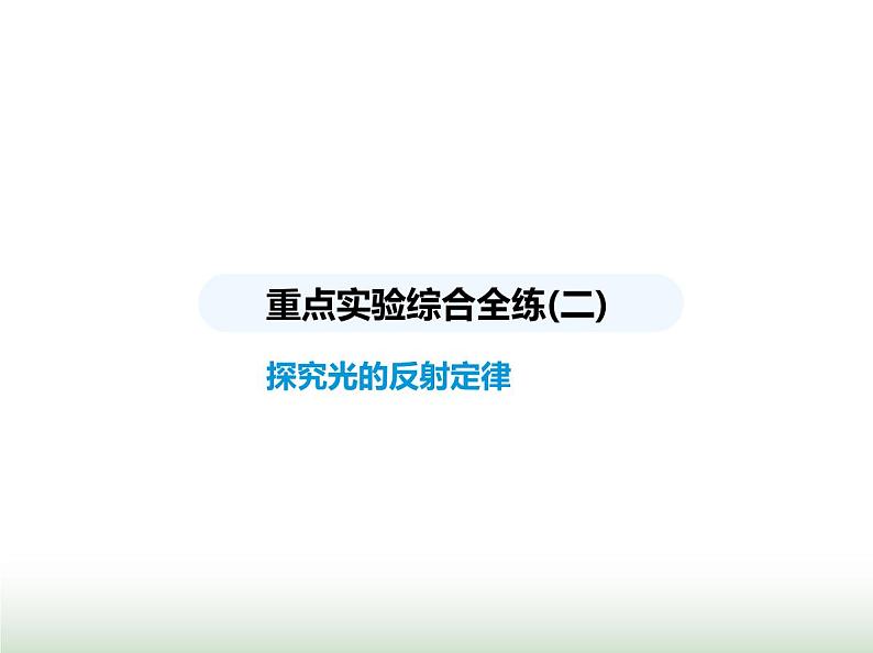 苏科版初中八年级物理上册重点实验综合练(二)探究光的反射定律课件第1页