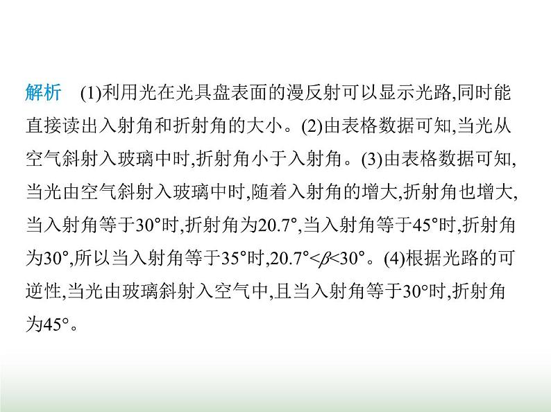 苏科版初中八年级物理上册重点实验综合练(三)探究光的折射特点课件04