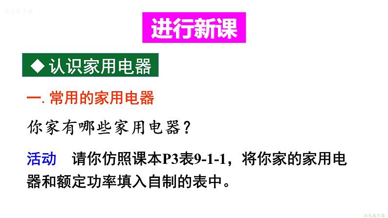 教科版9物全一册第九章 家庭用电 第一节 家用电器 上课课件第4页