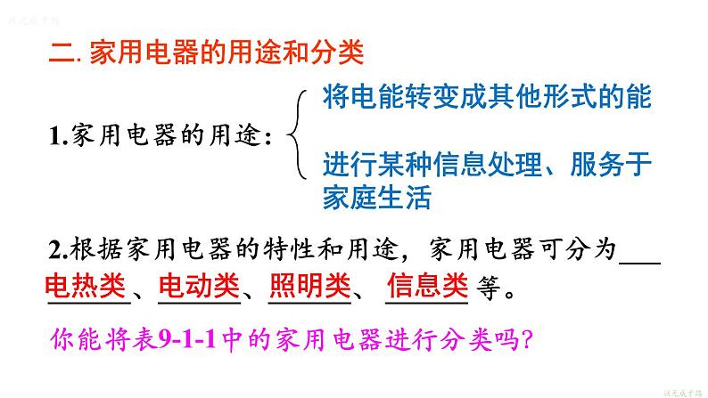 教科版9物全一册第九章 家庭用电 第一节 家用电器 上课课件第5页