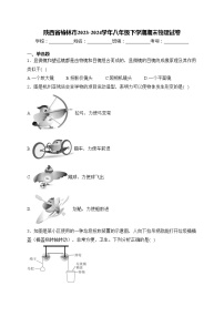 陕西省榆林市2023-2024学年八年级下学期期末物理试卷(含答案)