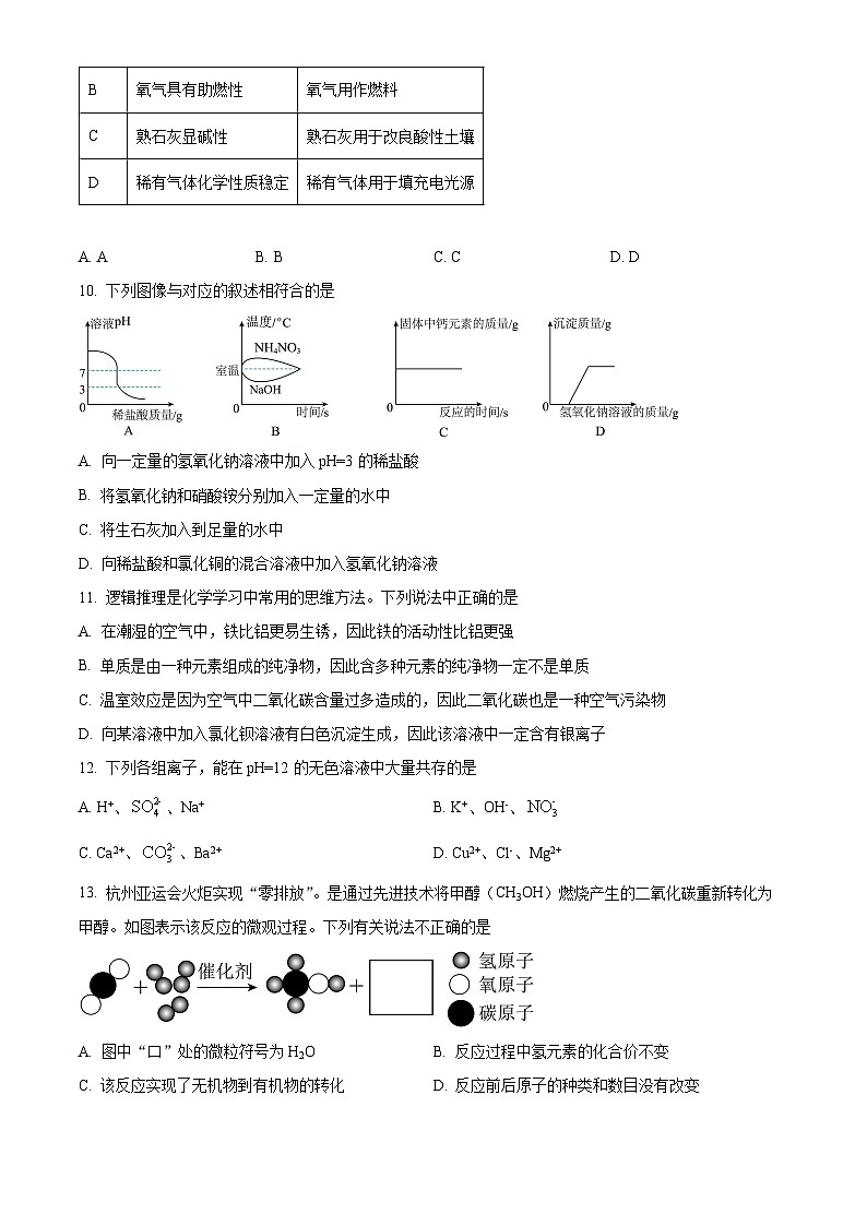 2024年山东省泰安市九年级中考三模物理.化学试题03