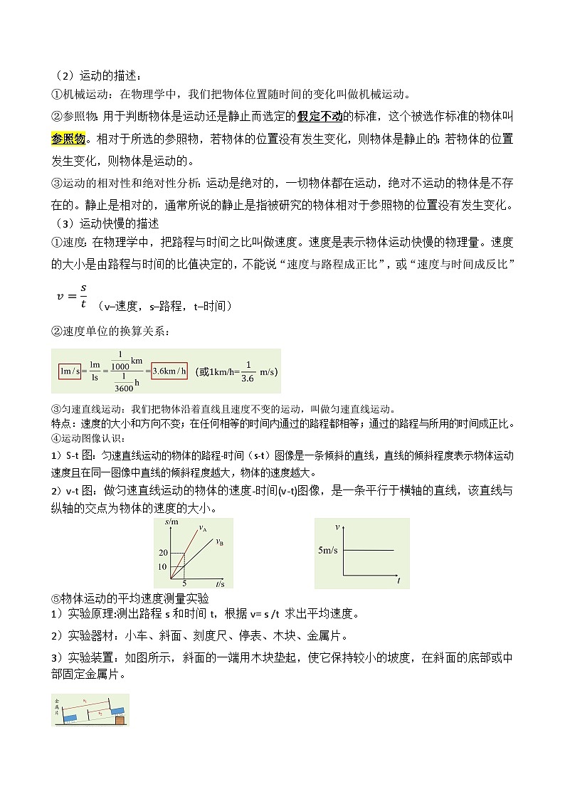 2024年中考物理备考知识点详解_力学02