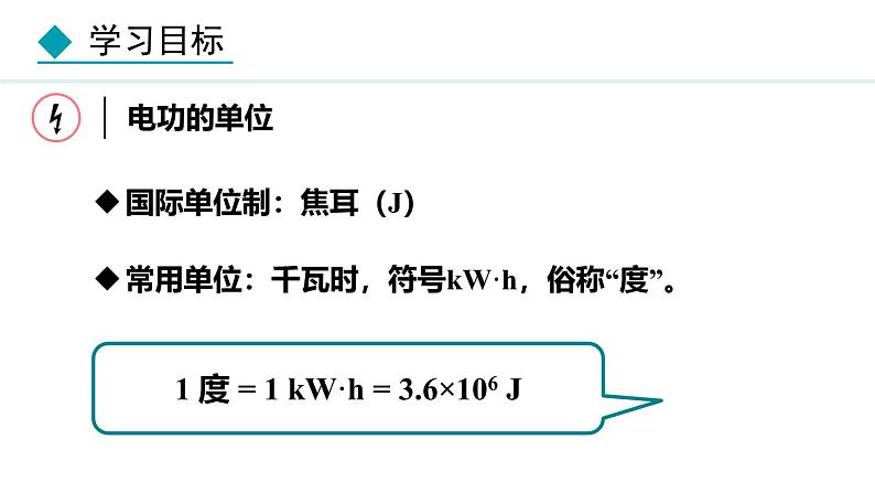 教科版九年级物理上册课件 6.1 电功07