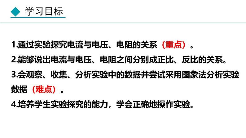 教科版九年级物理上册课件 5.1.1 探究电流与电压、电阻的关系第2页