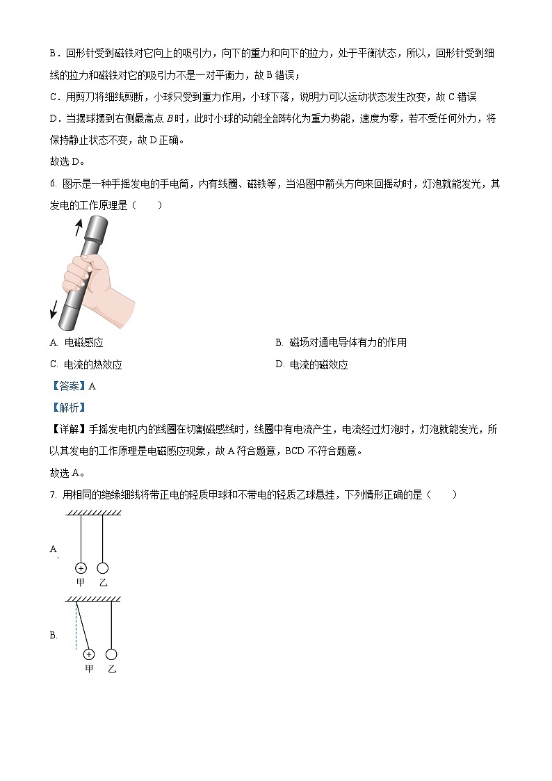 2024年江苏省徐州市沛县中考四模物理试题（解析版）第3页