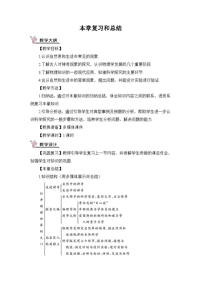 泸科版物理八年级上册 绪论 打开物理世界的大门 PPT课件+教案01