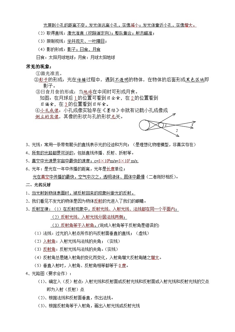 第3章《光现象》-2024-2025学年八年级上册物理单元知识讲义（苏科版）第2页