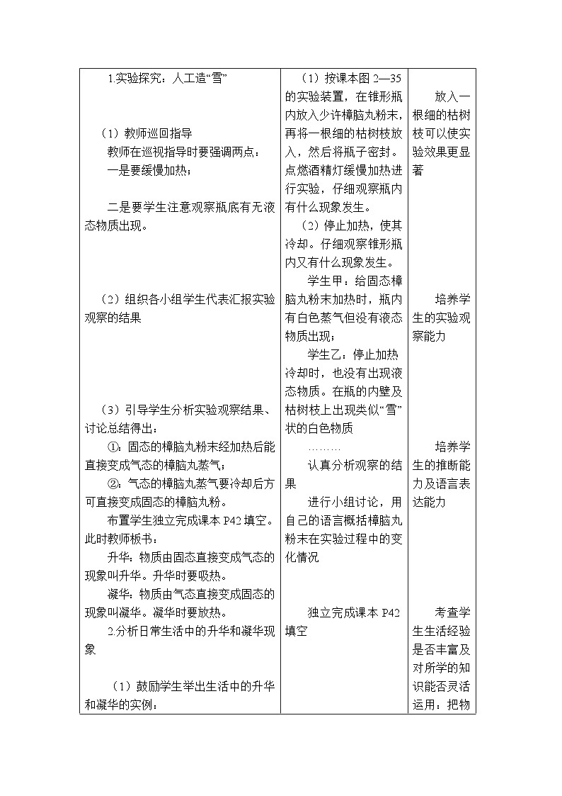 物理八上 沪粤 第4章4.4 升华和凝华 PPT课件+教案+导学案02
