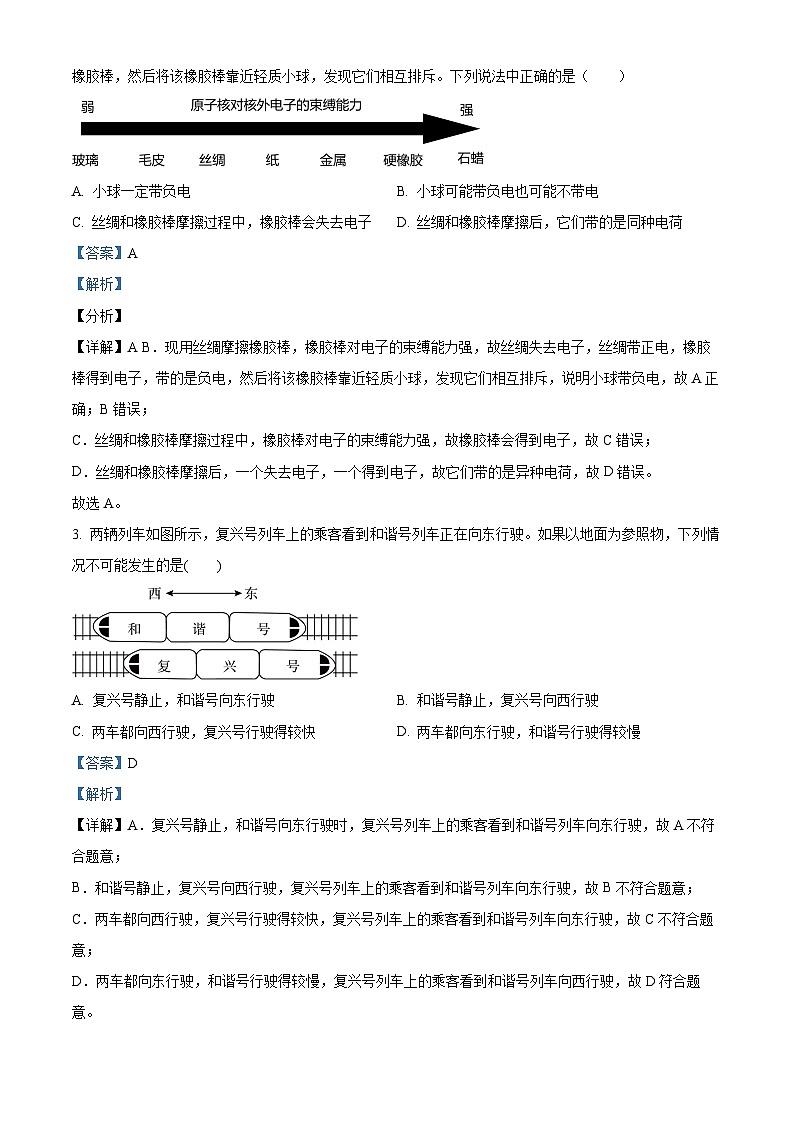 2024年广东省广州市天河外国语学校中考三模物理试题（原卷版+解析版）02