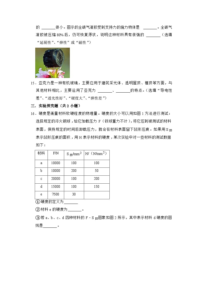 苏科版物理八年级下册6.5 物质的物理属性》同步练习第3页