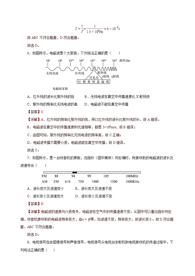 人教版初中物理九年级全册 第二十一章 《信息的传递》单元测试卷【原卷版】+【解析版】03