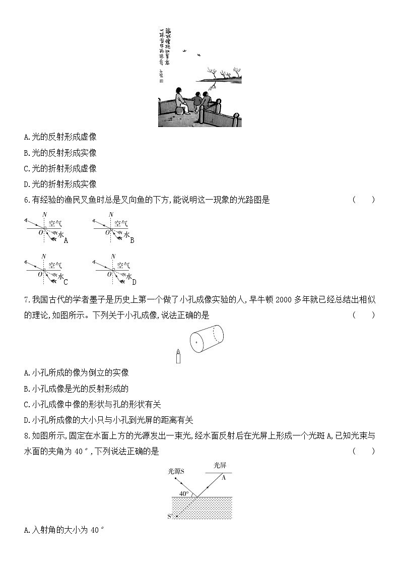 人教版2024年新教材八年级上册物理第四章 光现象 学情评估测试卷（含答案解析）02