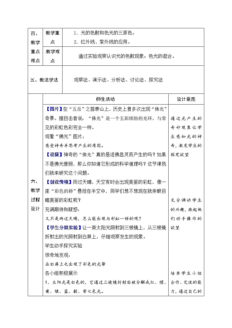 【教科2024版】八上物理 第4章 第8节 走进彩色世界 PPT课件+教案+练习02