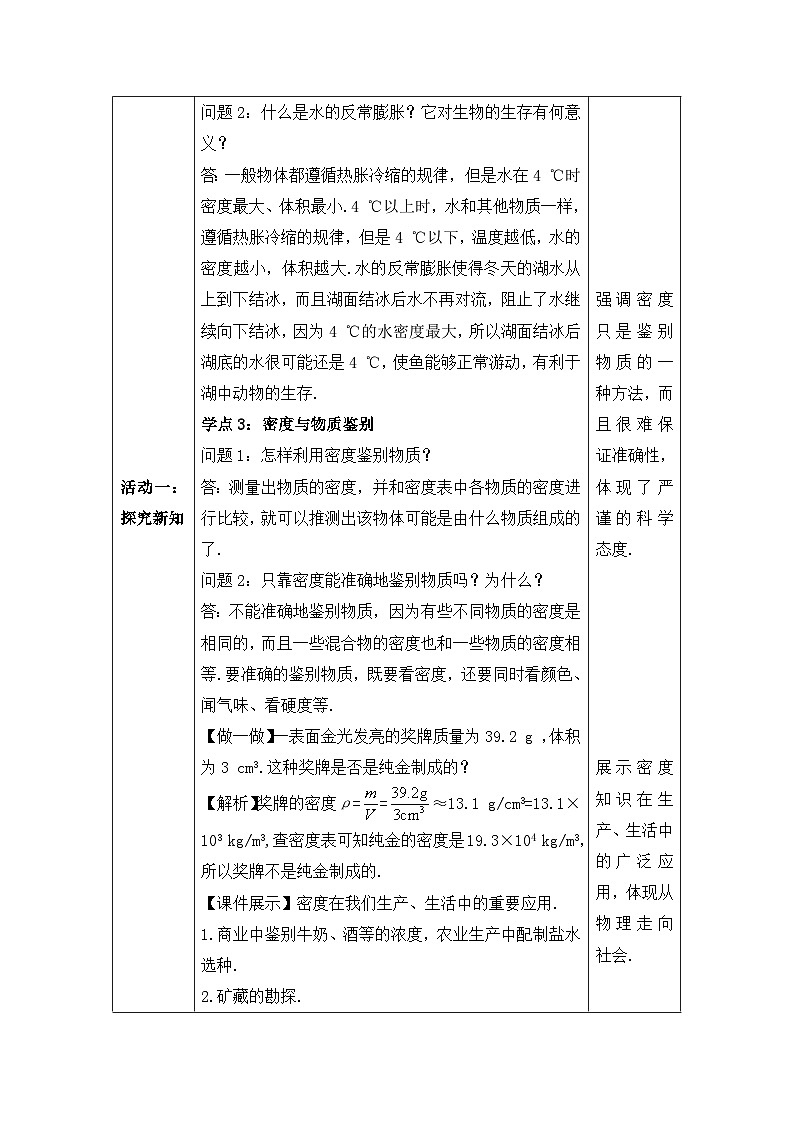 【人教2024版】八上物理 第6章 第4节   密度的应用（密度与社会生活） PPT课件+教案+练习03