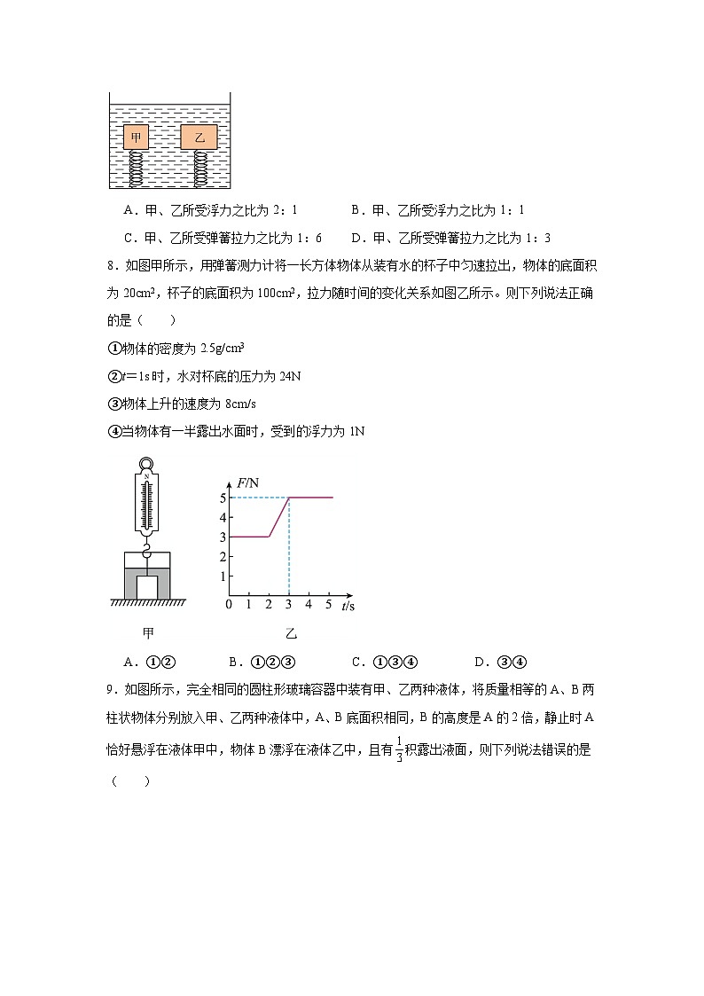 中考物理一轮复习讲练测（全国通用）专题11浮力（测试）03