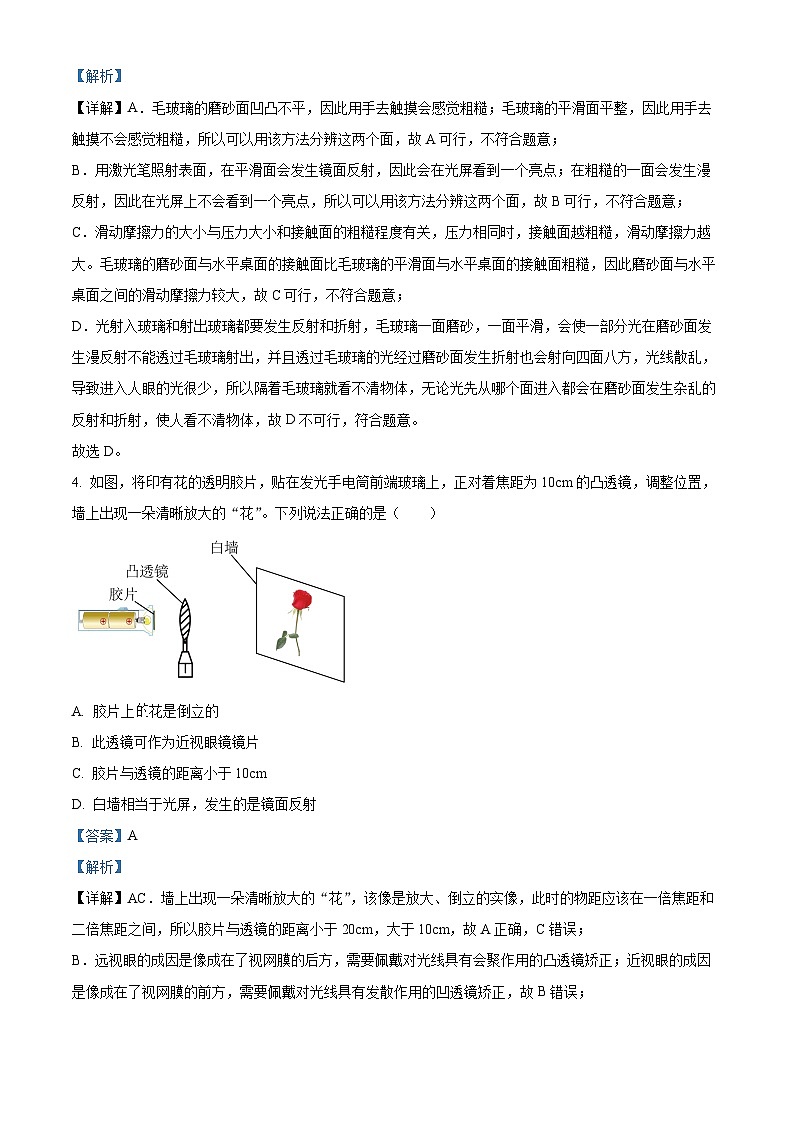 2024年山东省滕州市中考一模物理试题（解析版）03