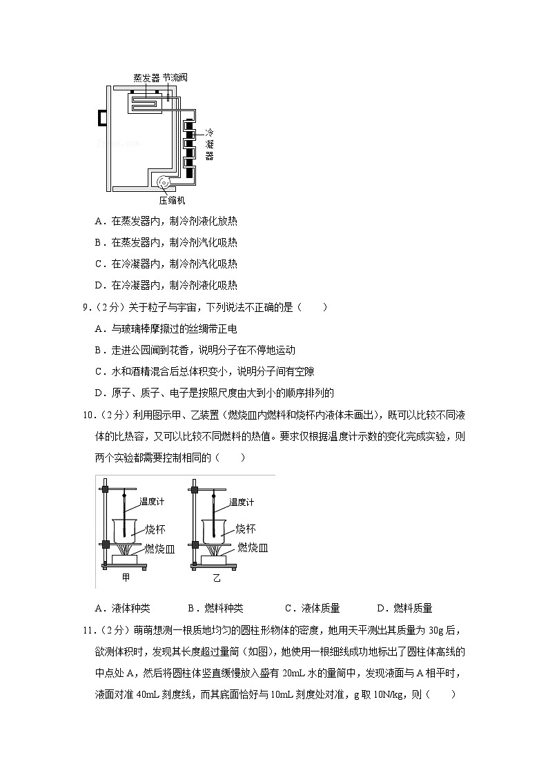 2022年江苏省苏州市昆山市、张家港中考物理一模试卷03