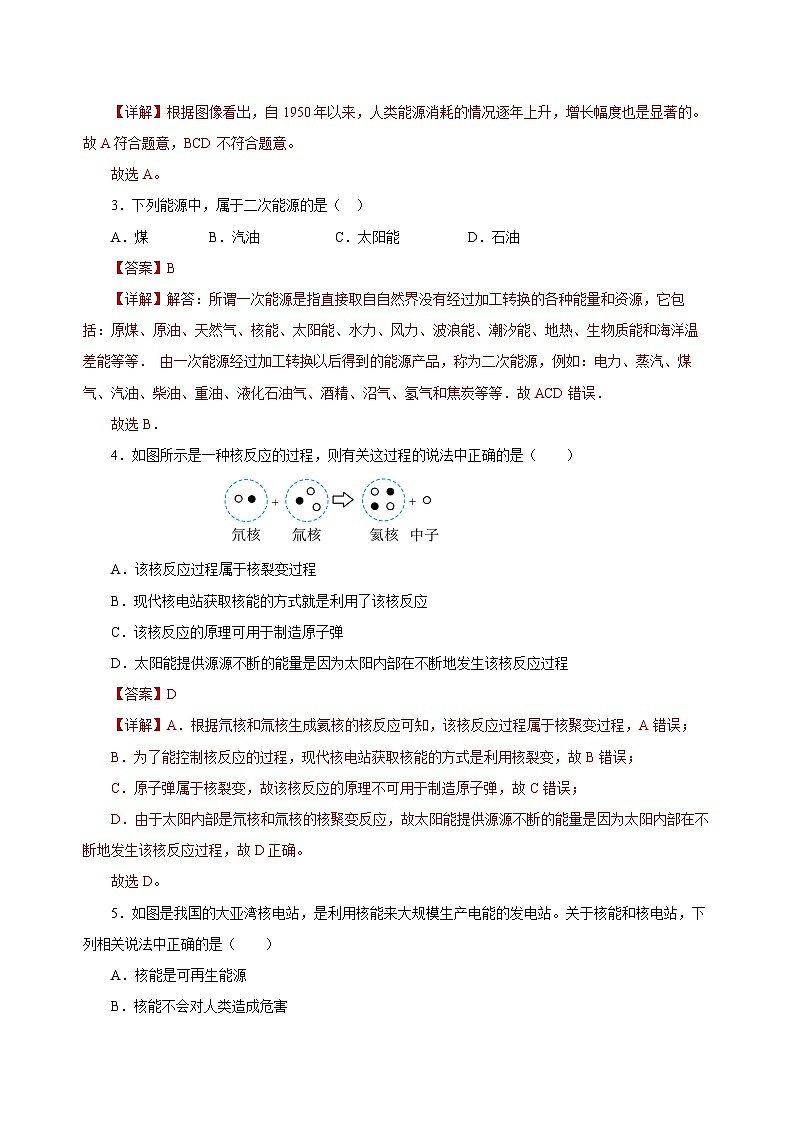 人教版初中物理九年级全一册 第22章《能源与可持续发展》单元测试（原卷+解析卷）02