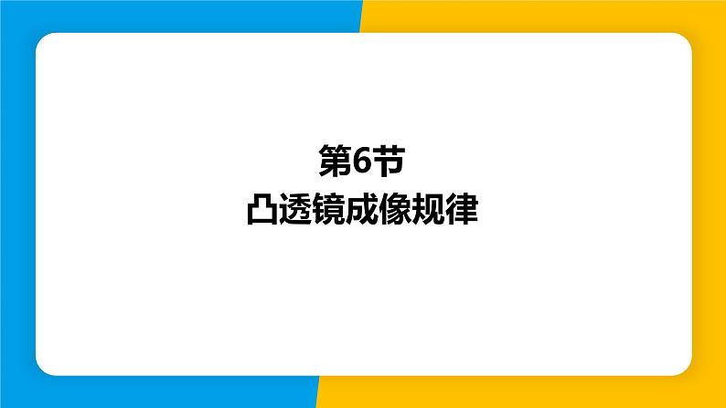 沪粤版（2024）八年级物理上册课件 3.6凸透镜成像规律01