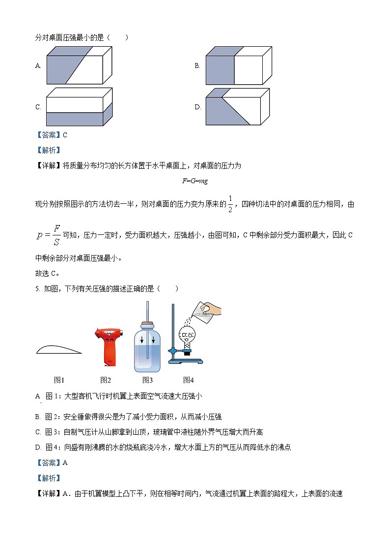 2024年山东省德州市乐陵市中考一模物理试题（原卷版+解析版）03