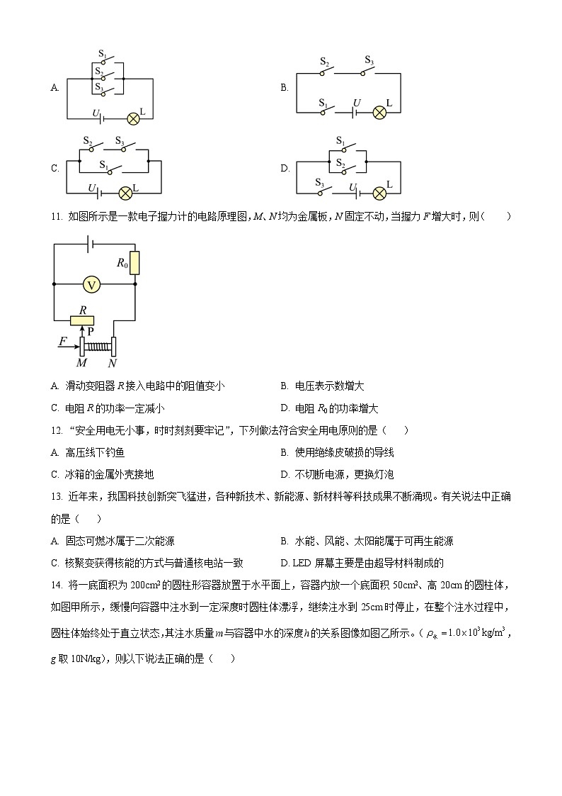 2024年山东省枣庄市中考物理试题（2份打包，原卷版+解析版）03