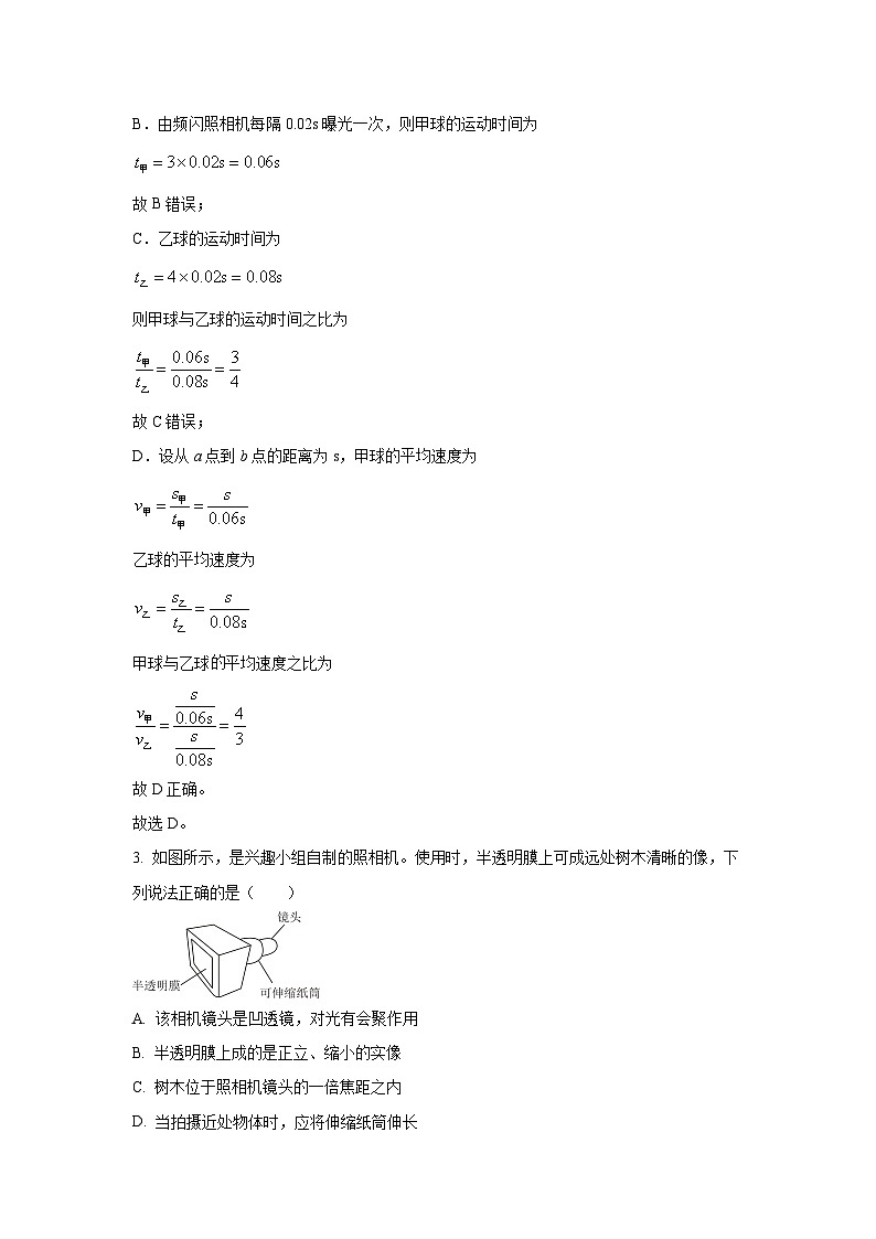[物理][二模]河南省焦作市2024年中考试题(解析版)02