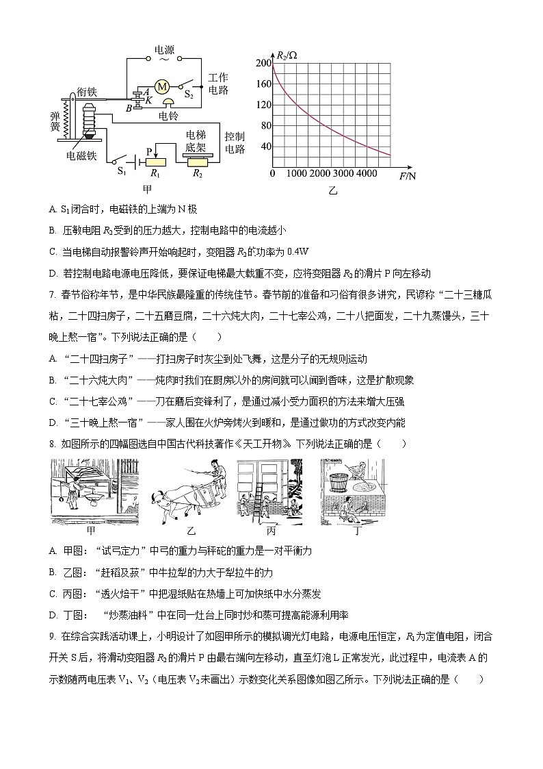 2024年辽宁省百校联考中考一模物理试题（原卷版+解析版）03