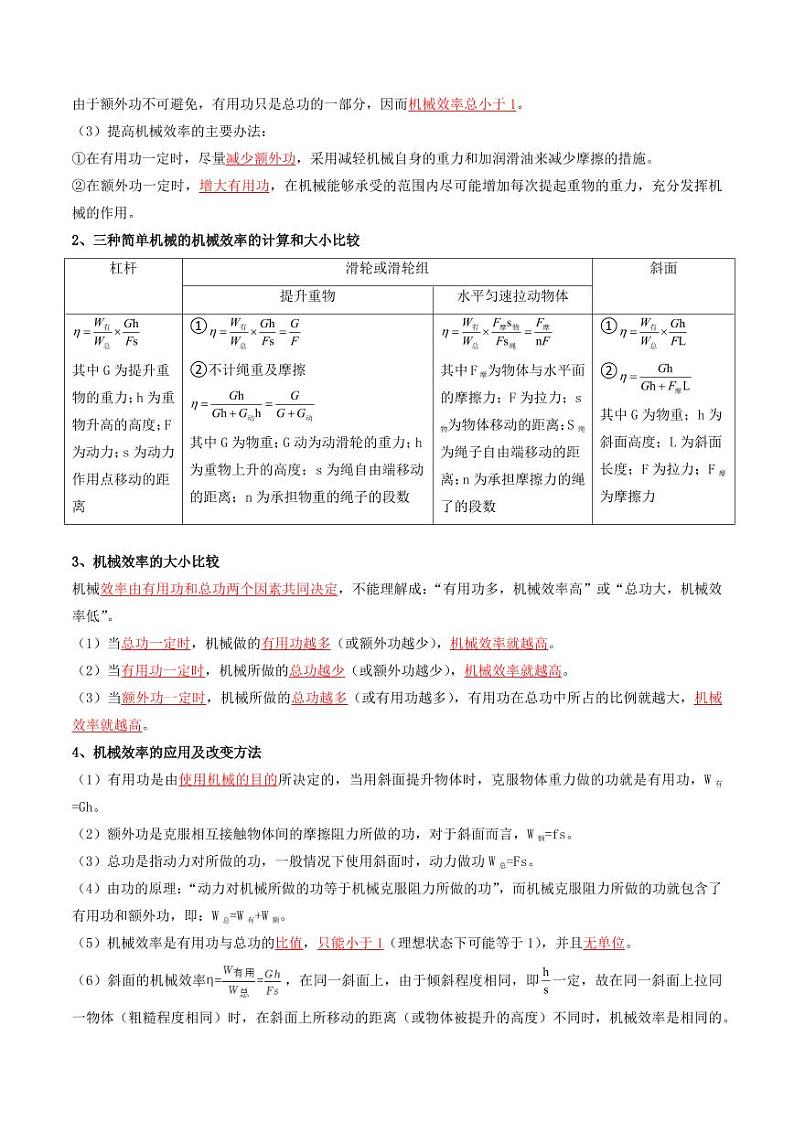 第05讲 机械效率（含答案） 2024年新九年级物理暑假提升讲义（苏科版）02
