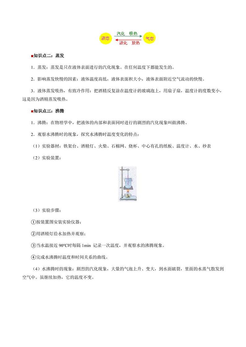 第19讲 汽化和液化（教师版）（预习） 2024年新八年级物理暑假提升讲义（苏科版2024）第2页